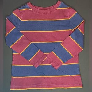 Old Navy Kids Long Sleeve Tee - Burgundy and Navy Stripes